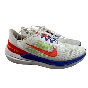 Nike Winflo 10 Men's Running Shoes White Red Blue Lightweight Size 11.5